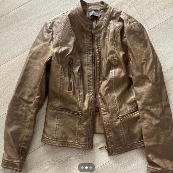 SUZY SHIER FAUX LEATHER JACKET - Picture 1 of 3
